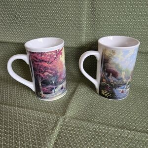 Thomas Kinkade Art Mugs Set Of 2